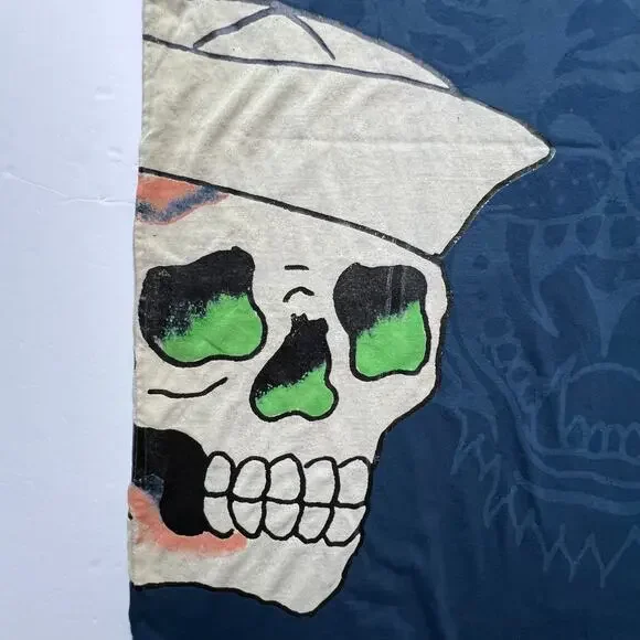 Ed Hardy Christian Audigier Skull Cobra Foil AOP T Shirt Y2K Streetwear Hype L - Picture 4 of 12